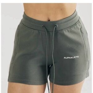 Women’s Alphalete Essential Core Shorts In Concrete New